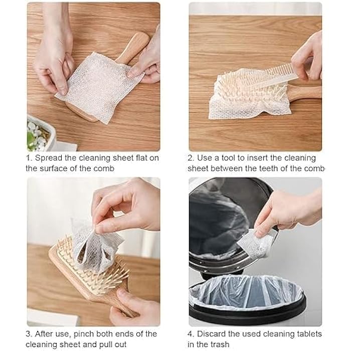 Hair Brush Care Mesh Wipes - Wrap Around Brush for Neat, Easy Protection - Image 2